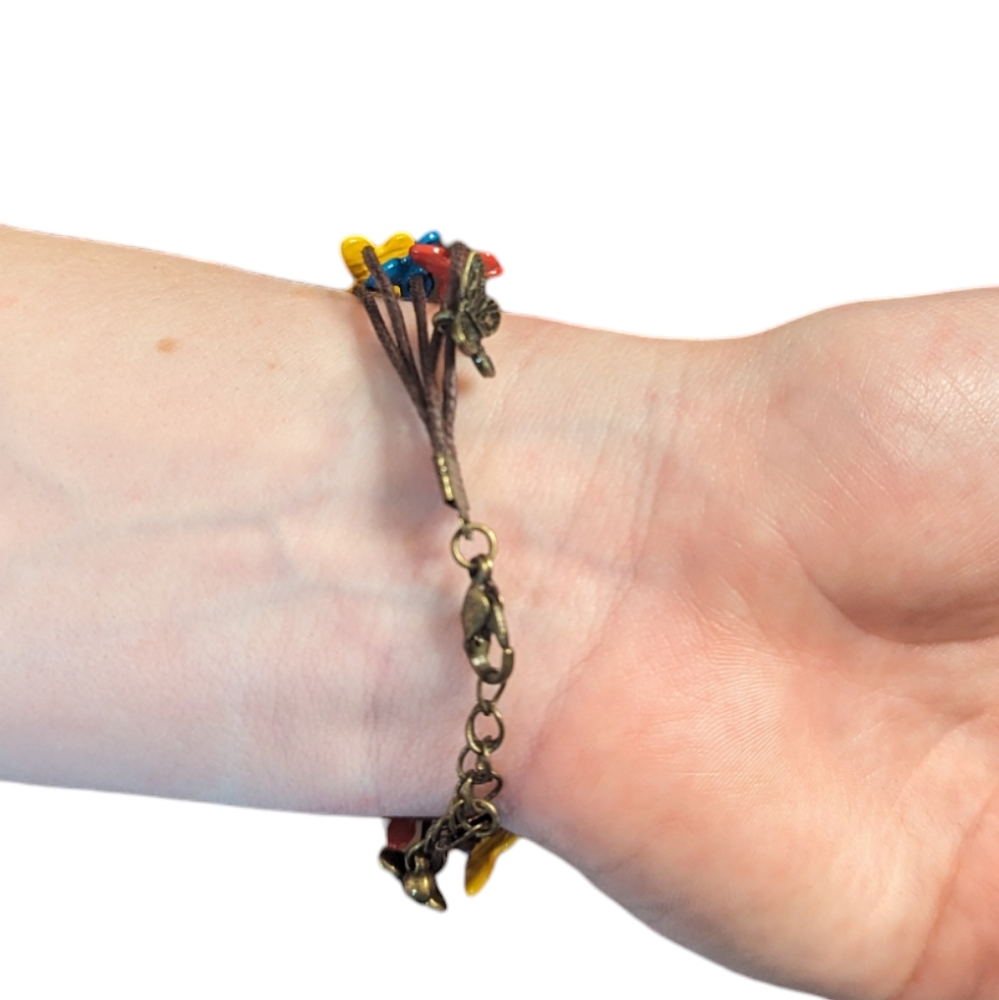 Colorful Butterfly Cord Bracelet - Picture 2 of 3